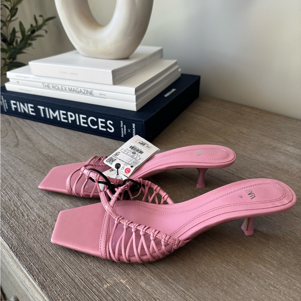 Zara Pink Women's Heeled Sandals